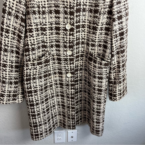 Ann Taylor Coat Plaid Jacket Collared Tweed - Picture 6 of 15